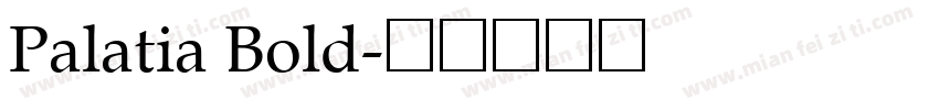 Palatia Bold字体转换
